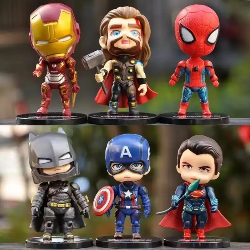 

Marvel Comics Series The Avengers Handmade Iron Man Captain America Spider-man Thor Model Home Desktop Decoration Collection Toy