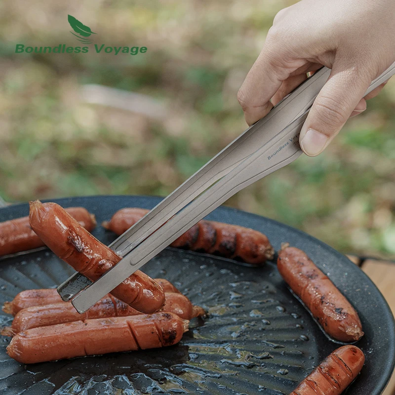 Titanium Barbecue Tongs Tea Tweezer
