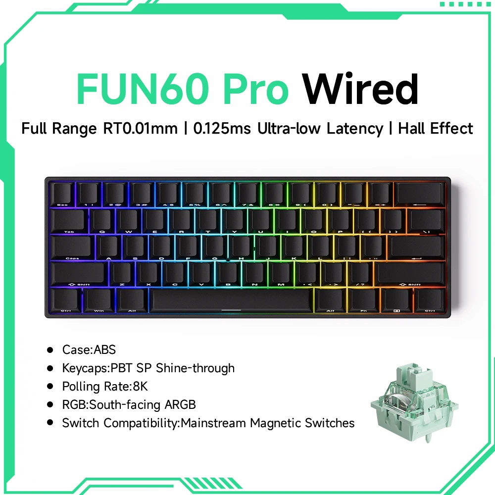MONSGEEK FUN60 PRO & MAX HE メカニカルキーボード磁気スイッチ