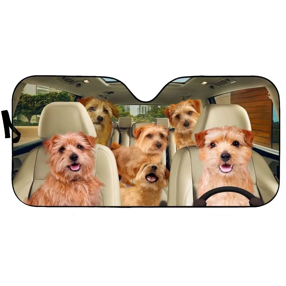 thumbnail image 2 of Yorkie Terrier Car Sun Shade Windshield Funny Dog Foldable Sun Car 2 of 12