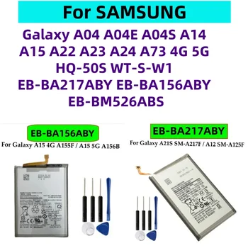 Batteria del telefono Per Samsung Galaxy A04 A04E A04S A14 A15 A22 A23 A24 A73 4G 5G HQ-50S WT-S-W1 EB-BA217ABY EB-BA156ABY EB-BM526ABS