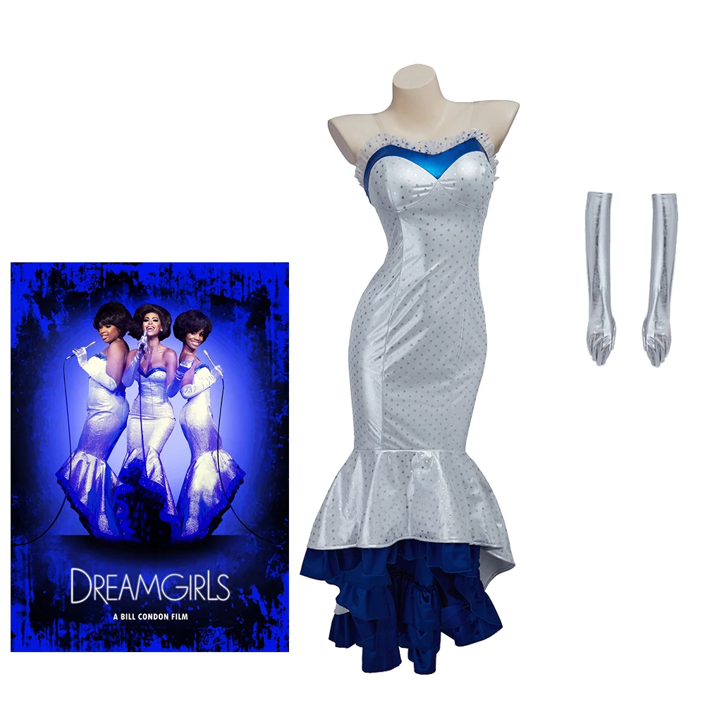 

Костюм для косплея Дэна Джонс из фильма «Dreamgirls», сценическое платье Effie White lorрелл Робинсон, костюм для выступления, музыкальное платье на Бродвее