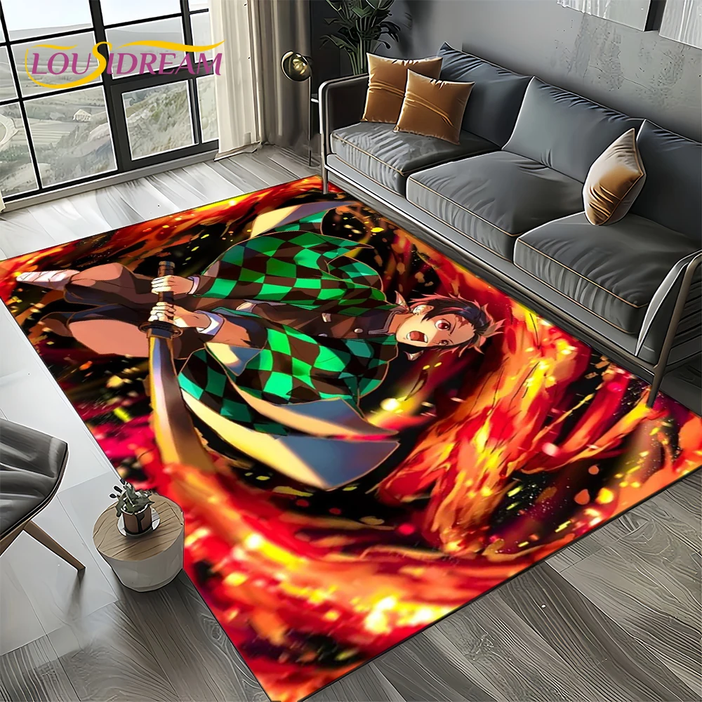 Cartoon Demon S-Slayer Carpet Rug for Living Room Bedroom