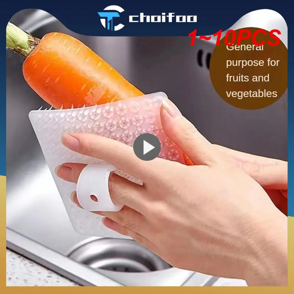 1~10PCS Kitchen Cleaning Tools Silicone Dish Scrubber Crevice Brush Fruit And Vegetable Clean Brush Household Cleaning