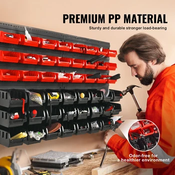 48-Piece Wall Storage Bins 1