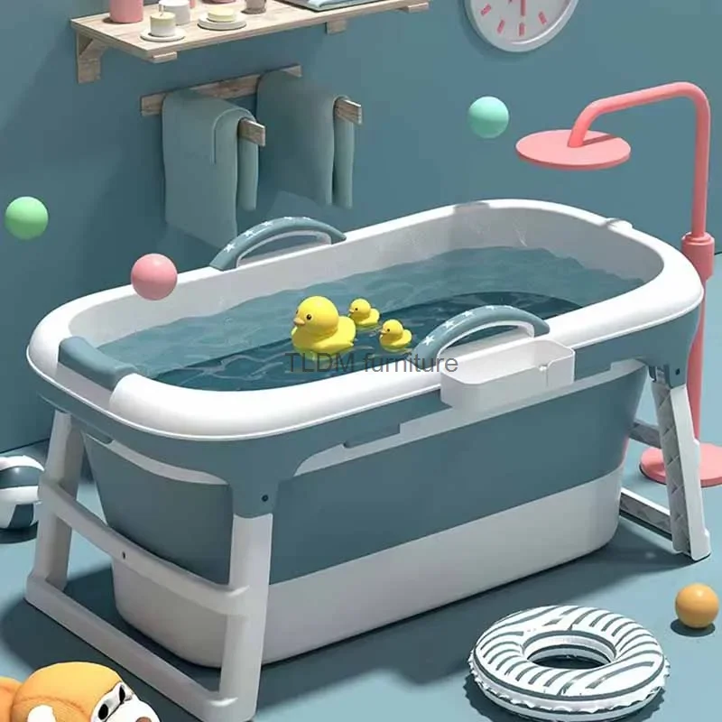 Pool Child Bathtub Folding Portable Newborn Hot Baby Bathtub Spa Plastic Outdoor Banheiras Desdobraveis Bathtub Accessories