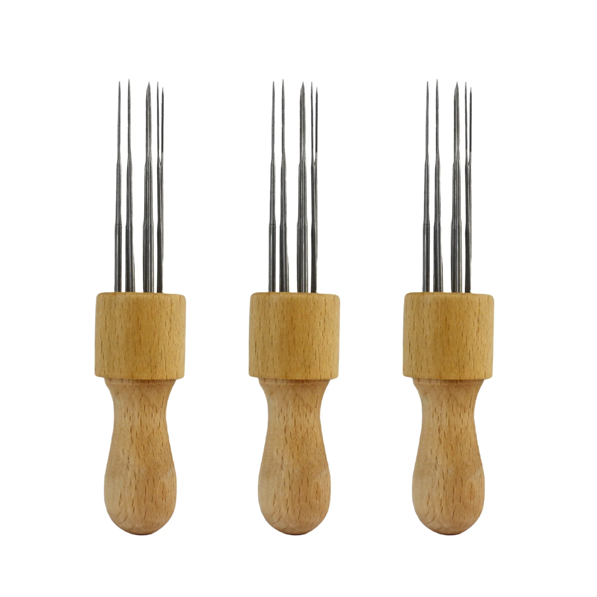 양모 펠트 포킹 도구 - 8개의 바늘로 된 양모 볼 포킹 바늘, 수공예 DIY 도..