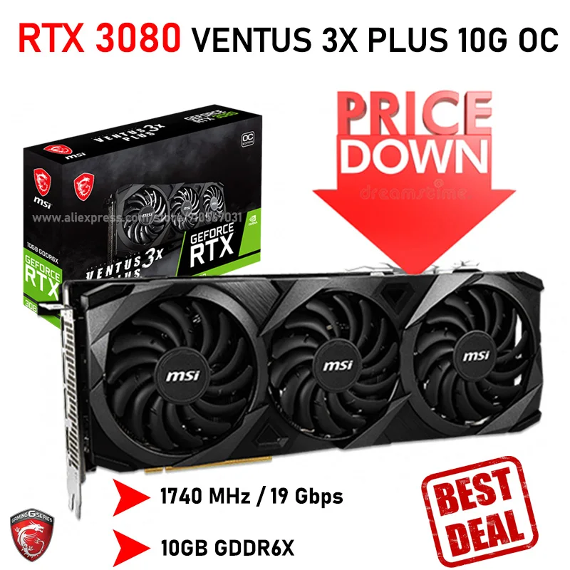 Best Price Rtx 3080 Graphics Gddr6x 19000mhz Msi Geforce Rtx 3080 Gpu