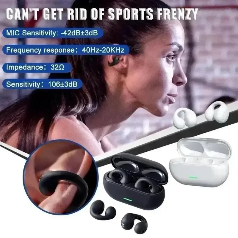Wireless Bluetooth Bone Conduction Headphones Waterproof Sports Earphones