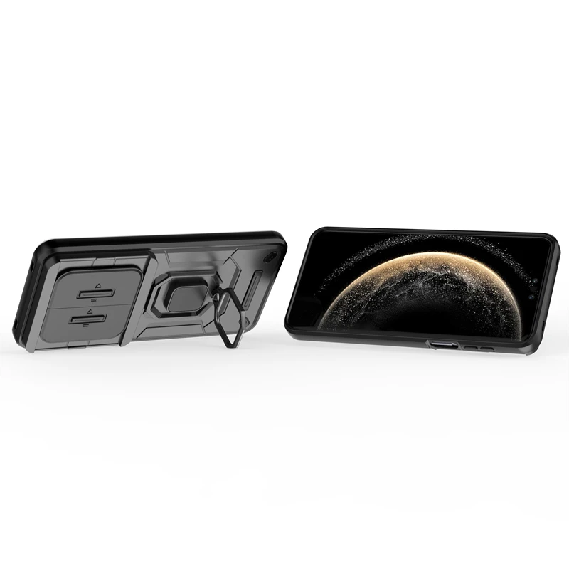 Shockproof Back Slide Lens Ring Holder Case Cover - New Protective s