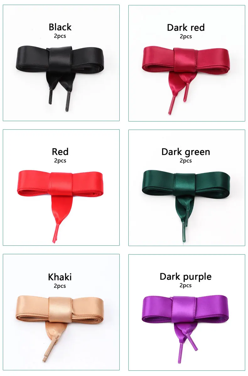 Neue Band Turnschuhe Schnürsenkel Satin Bonbon Farbe doppelseitige Polyester glatt 2cm breite Damenschuhe Schnürsenkel Seide breite flache Web-Spitze – Detail 10