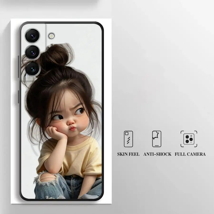 Cartoon Girl Phone Case – Stylish Protective Cover