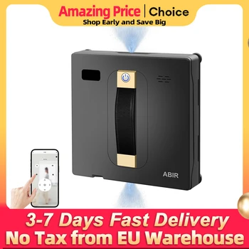 Robot Lavavetri ABIR WD8, Doppia Spruzzatura d'Acqua, Memoria Intelligente, Potente Aspirazione a Vuoto, Sensore Laser, Robot per la Pulizia delle Vetrate Domestiche, Controllo tramite APP. 1