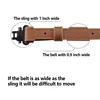 Raiseek Rifle Gun Sling Buffalo Hide Leather with Mil-Spec Swivels,Durable Gun Strap, Metal Hardware 1" Wide 5