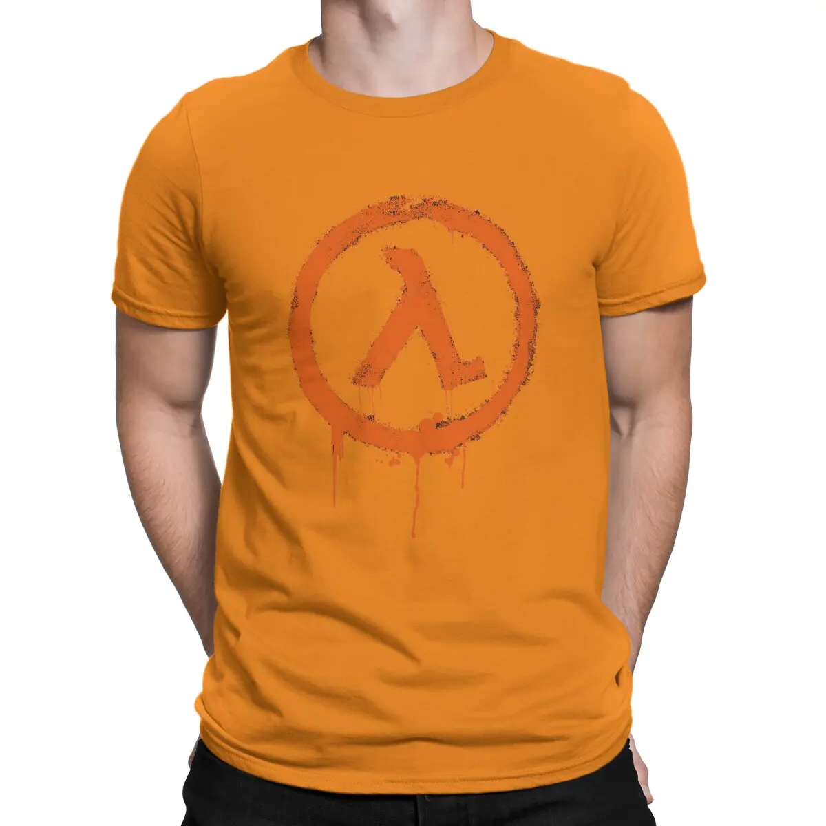 thumbnail image 1 of Camiseta Rise Shine para hombre, Half Life, vintage, de algodón puro, cuello redondo, manga corta, estampada, 1 of 7
