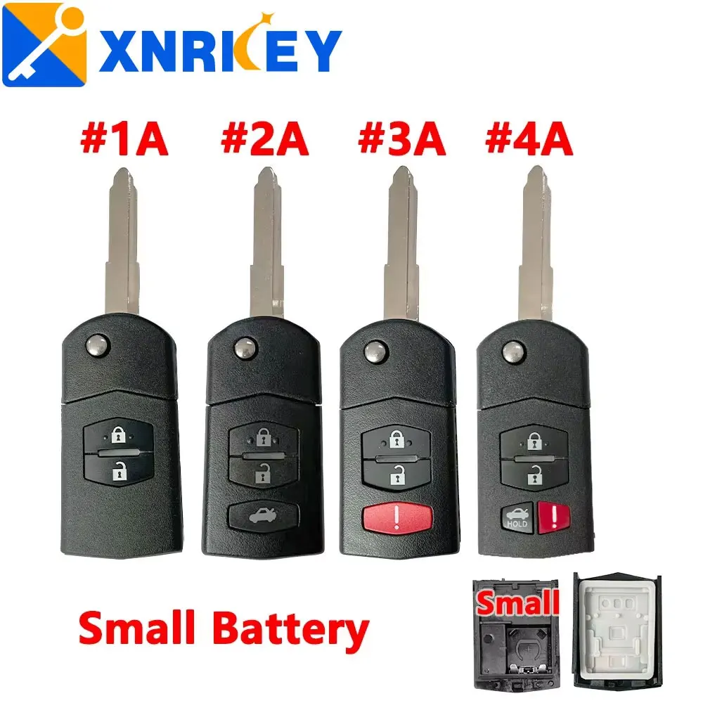 2/3/4 Button Filp Key Case Flip Remote Key Shell for MAZDA 3 5 6 RX-8 MX-5 Miata CX-5 CX-7 CX-9 RX-8 CX-9 Housing Cover key case car key shell key shell