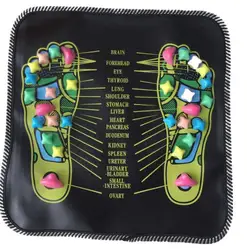 Revitalize Reflexology Acupressure Foot Mat - Stress Relief & Pain Therapy Massage Pad (Black)