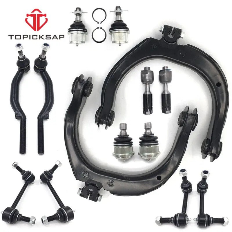 

TOPICKSAP New 14pcs Control Arm Ball Joints Tie Rod 16mm for Buick Rainier Chevrolet Trailblazer GMC Envoy Bravada 2004 - 2007