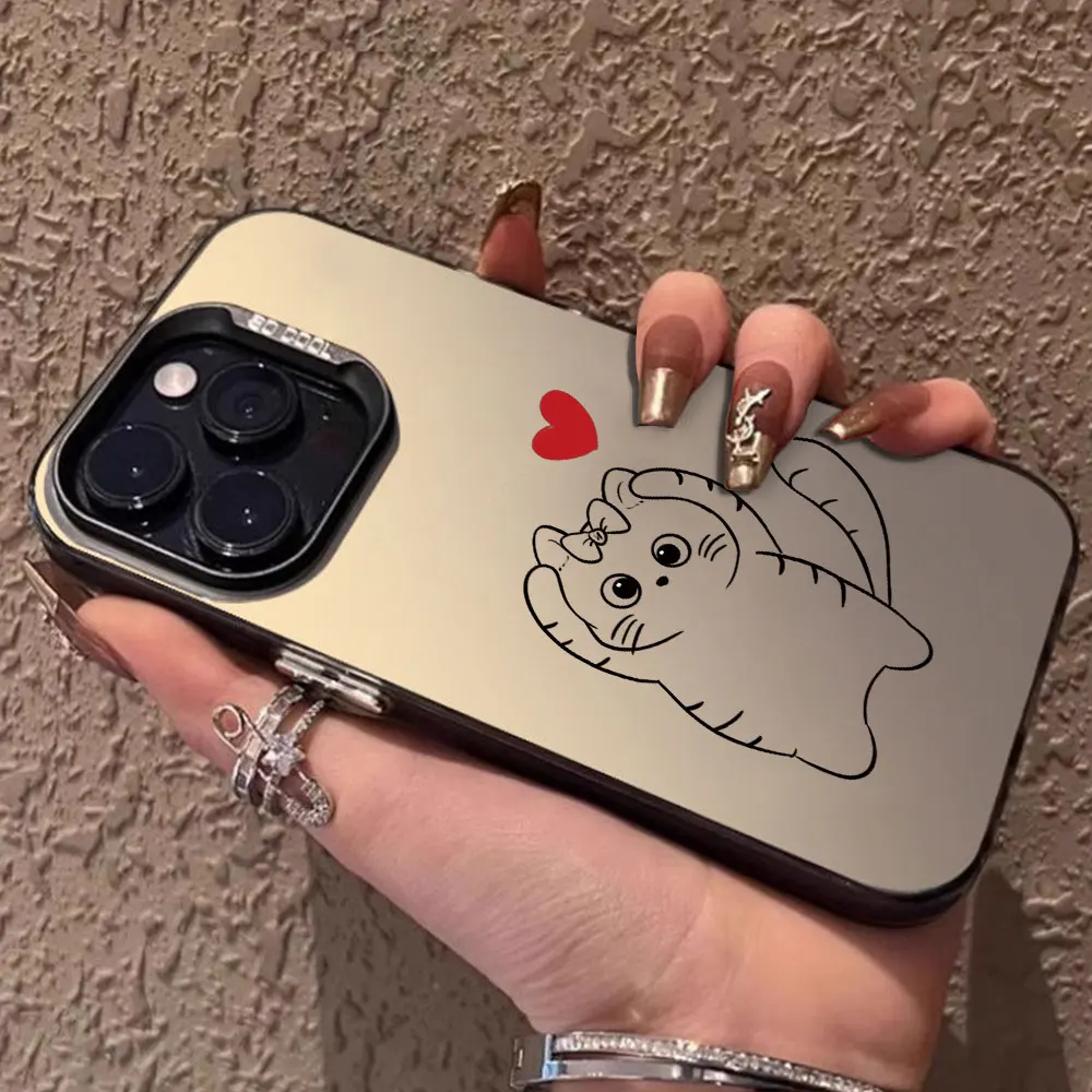 Silvery IMD Fashion Cute Couple Protective Case Cover