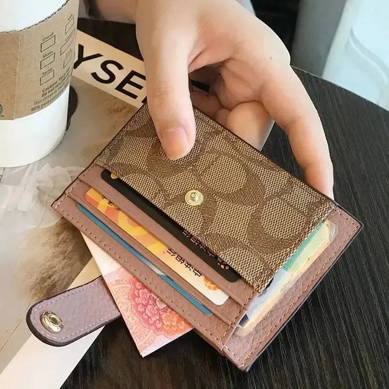 Ultra Thin Style Card Holder, Fashionable Mini Women's SMS Cover, Sticker, ID Card Money, Credit Card Wallet, Convenient