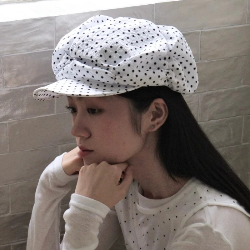 イマージュレール❤可愛いオクトパス ハット❤ Ins Fashion Polka Dot Print Oversized Cloud Octagonal Hats