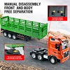 Huina 1:18 RC Truck 9CH Semi-Alloy Remote Control Wood Transporter Timber Container Engineering Construction Vehicle Kid Gift 4