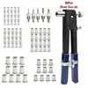 86Pcs/set M3-M8 Blind Hand Rivet Nuts Heavy Duty Nut Threaded Insert Rivet Tool Riveter Gun with Riveting Household Repair Tools 1