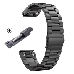 Premium Stainless Steel Metal Watchband Strap - Elegant and Durable Design - 22mm instinct (Bk)