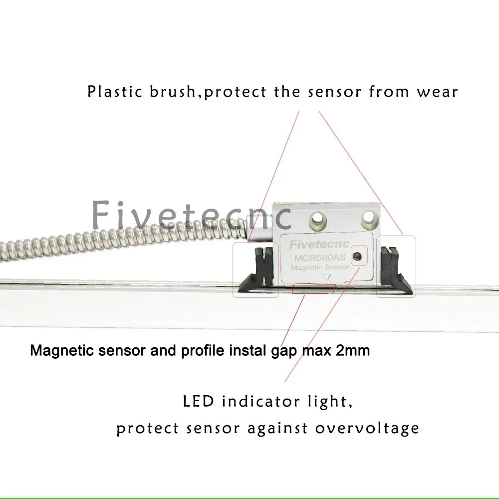 Profile High Precision Magnetic Scale 5um Working Length Magnet Linear Encoder Used for Woodworker Lathe Grinder Machines