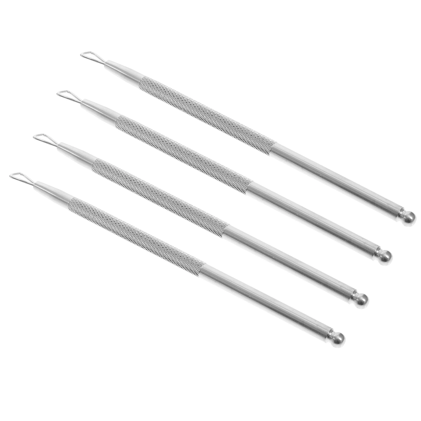 

4 Pcs Nail Scraper Trimmer Gel Stainless Steel Remover Removing Tool Pusher