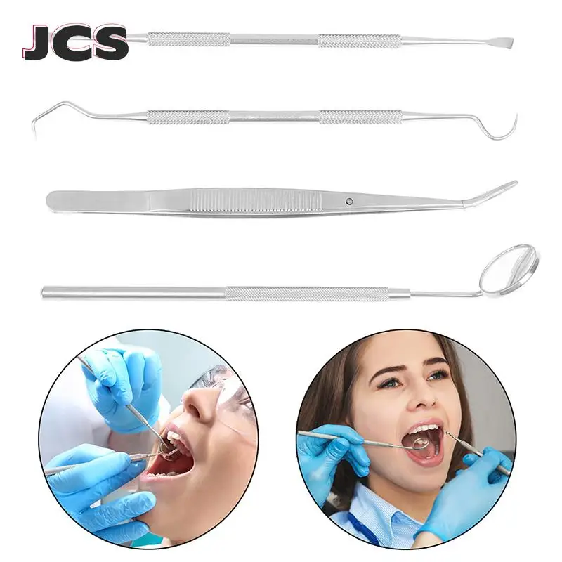 

4/3PCS/Set Tartar Scraper Scaler Plaque Remover Teeth Cleaning Tools Dentist Dental Hygiene Instruments Kit