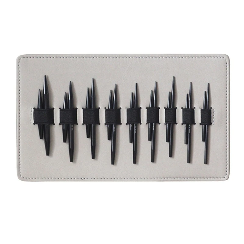 9 쌍 교환 가능한 원형 뜨개질 바늘 3.0mm-6.0mm 알루미늄 스웨터 바늘 크로 셰 뜨개질 용 보관 가방 포함