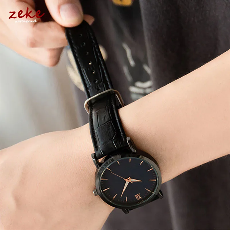 Elegant Genuine Leather Watch Strap: Soft Business Wristband with Pin Buckle