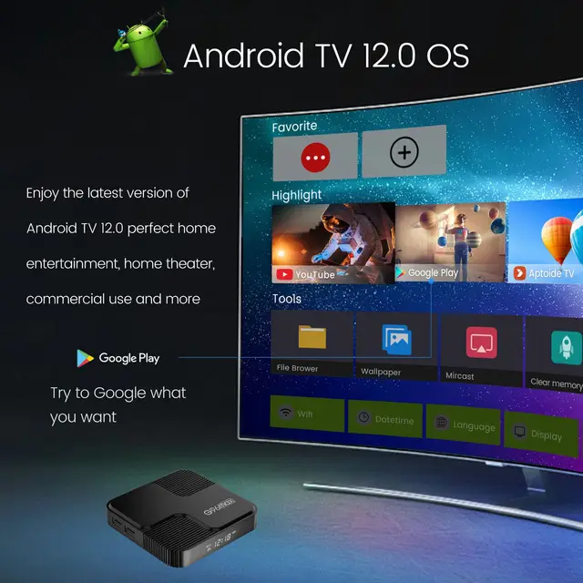 Box TV G96 Max 8K Ultra HD Android 11 avec Bluetooth - 4Go/128Go