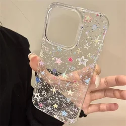Sparkling Powder Transparent Painted Dopamine Star Phone Case - iPhone 7 or 8 (SMT3373 Color)