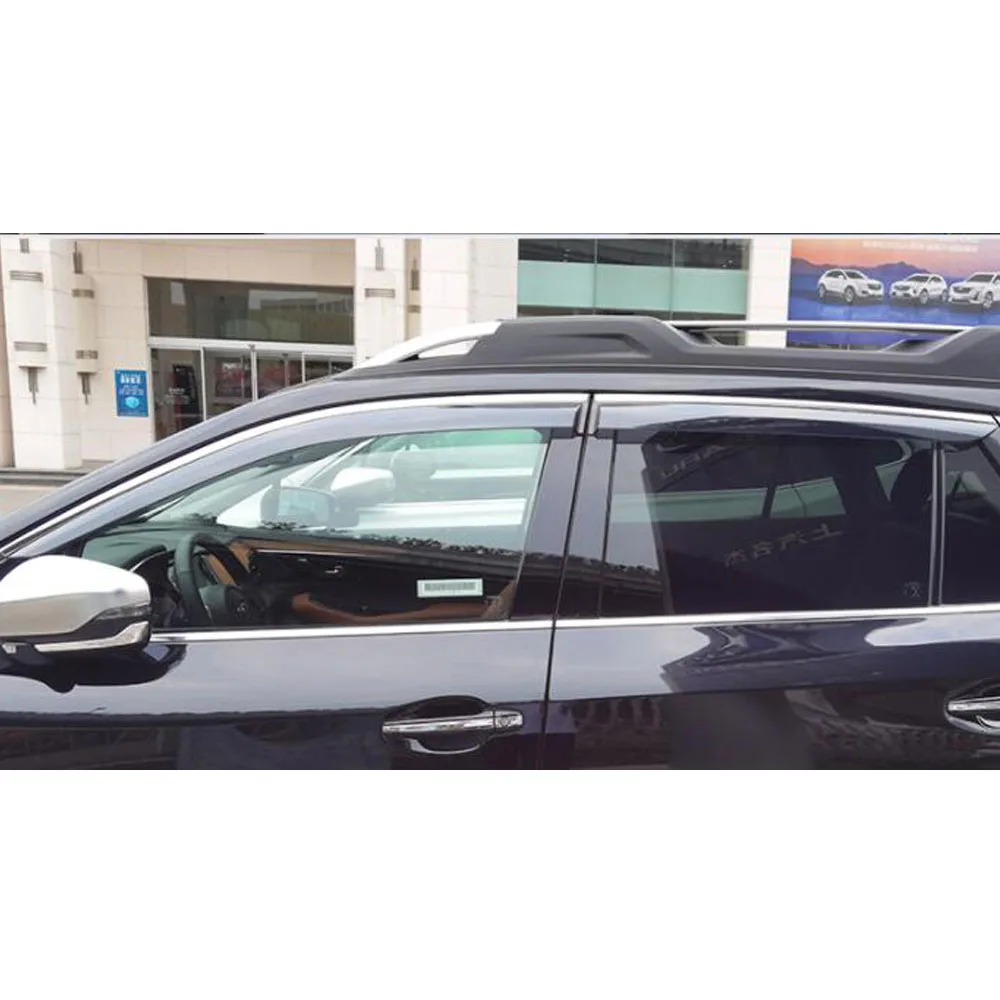 Car Cover Detector Plastic Window Glass Wind Visor Rain/Sun Guard Vent 4PCs For Subaru Outback 2015