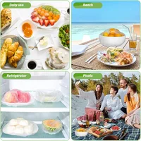 Couvre-aliments jetables de qualité alimentaire pour la maison, sacs de conservation pour fruits et légumes, film plastique élastique, bonnet de douche, sacs de conservation de la fraîcheur 6