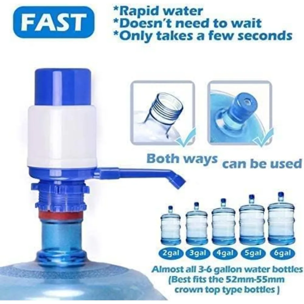 Water Pump Water Dispenser Water Bottle Pump Beverage Dispenser Water Dispenser Pump Water Bottle Pump Portable Manual Pump Dispenser Manual Pressure Drinking Water Pressure Suitable for Most Dispensers