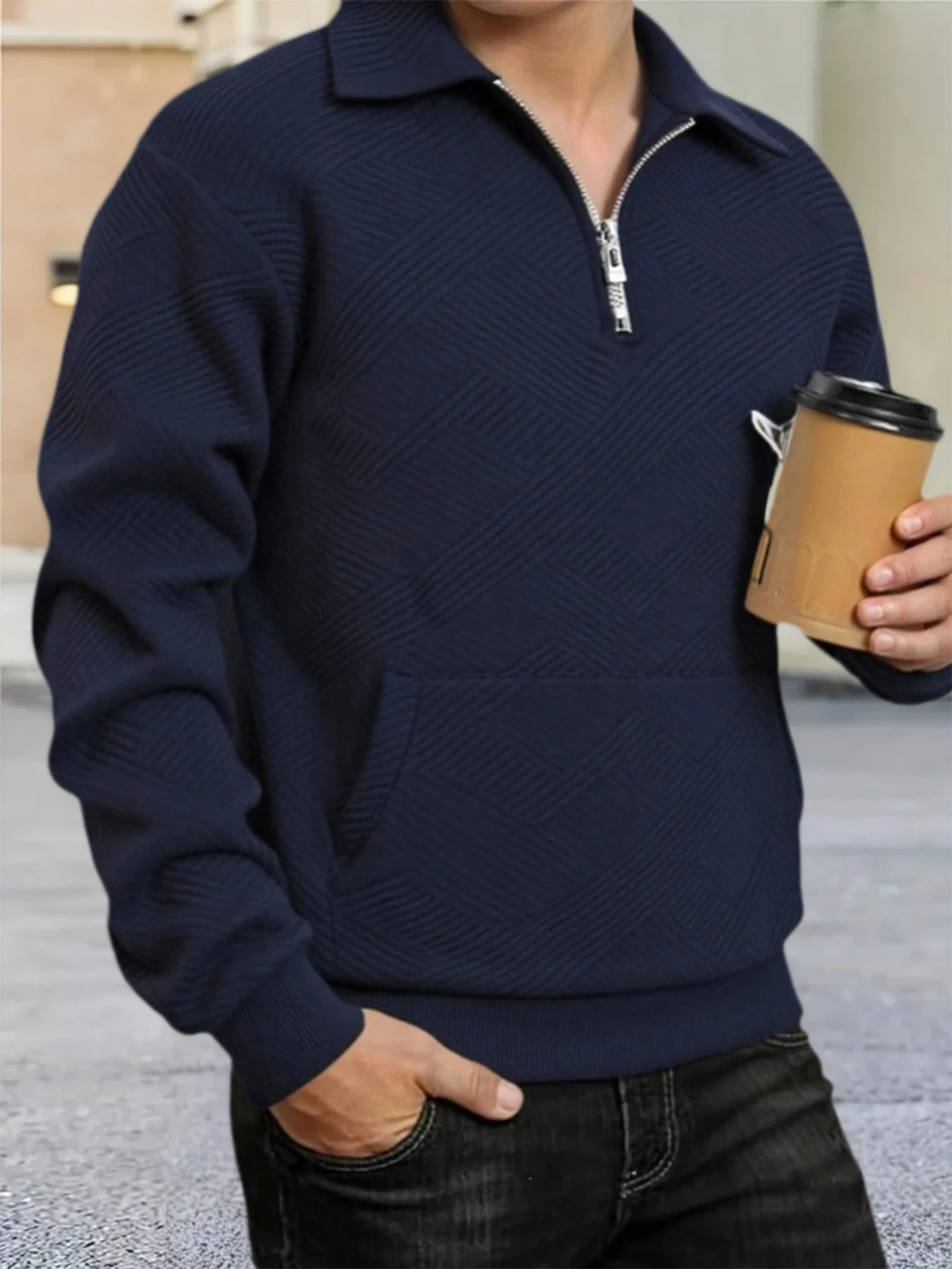 Men's Lightweight Quarter Zip Pullover Sweater