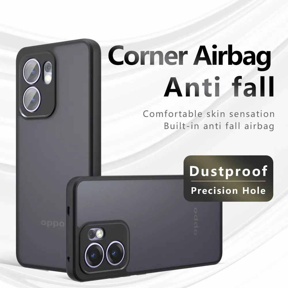 Luxury Armor Matte Phone Case - Clear Acrylic Shockproof Back Cover