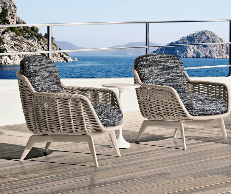 

Уличный диван, стул из ротанга, плетеный садовый двор, вилла, одиночный журнальный столик, мебель, досуг, комбинация из трех частей