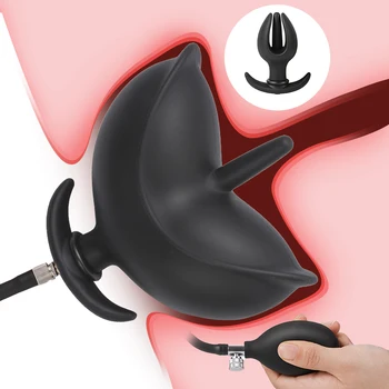Flower Bud Inflated Anal Plug Separate Pump Expandable Big Butt Plug Prostate Massager Anus Dilator Anal Dildo Sex Toys for Men 2