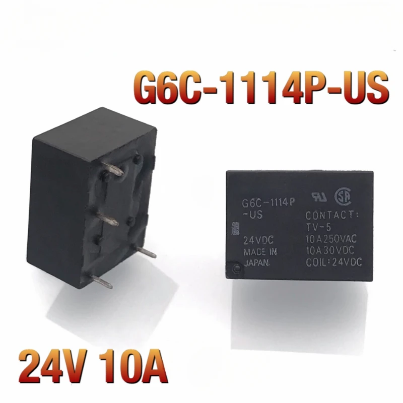 

G6C G6C-1114P-US G6C-1114P-US-24VDC G6C-1114P 24V 10A 250V Power PCB Relay