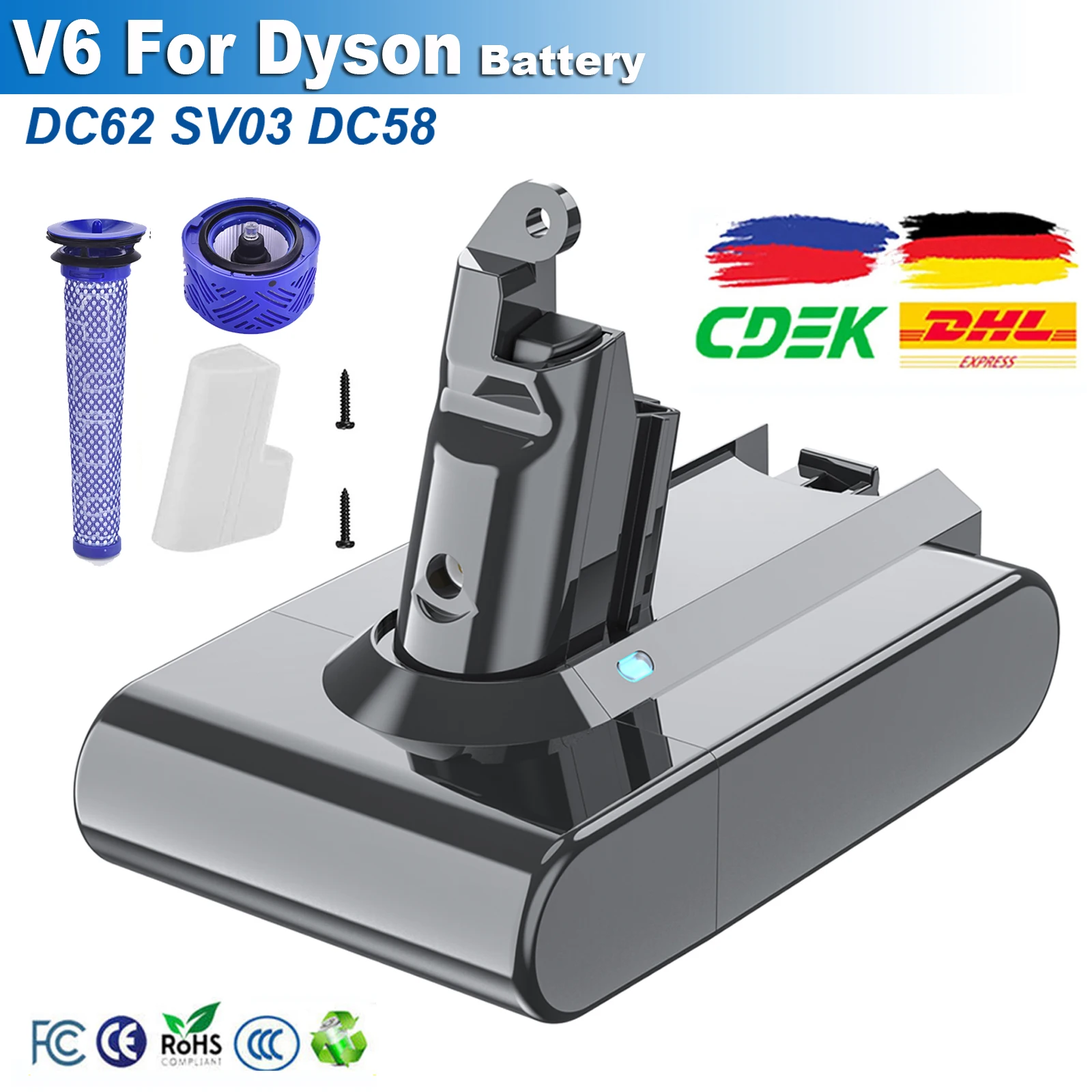 Batterie-f-r-Dyson-6000mah-v6-Batterie-f-r-Dyson-Staubsauger-21-6-v-6ah ...