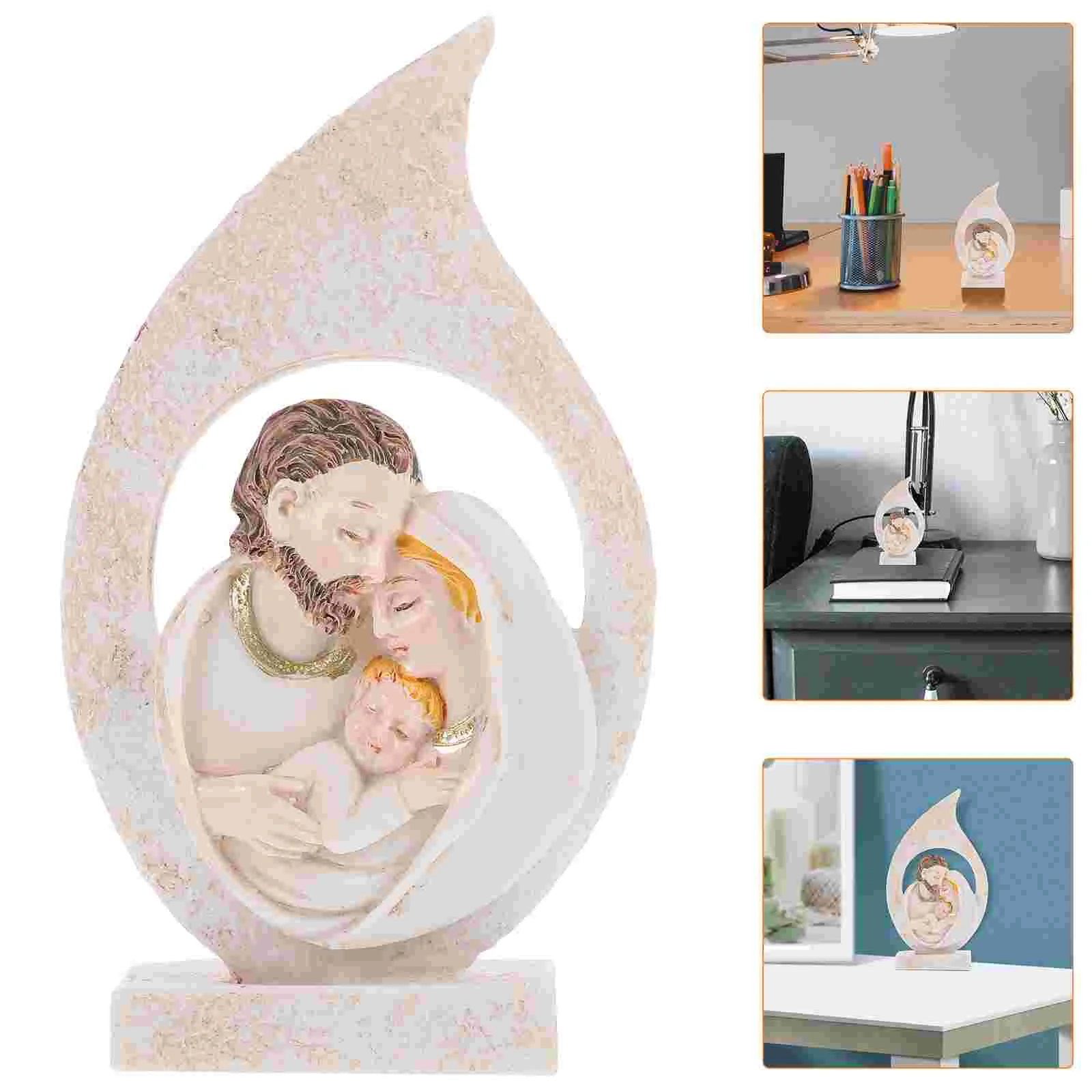 

Jesus Statue Scene Ornament Catholic Religious Statues Resin Decor Christian Christmas Ornaments For Desk Born Handicraft