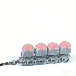 LED Keyboard Keychain Fidget Toy - Stress Relief Clicker with 9 Keys for Office Desk Finger Exercise (Dog B)