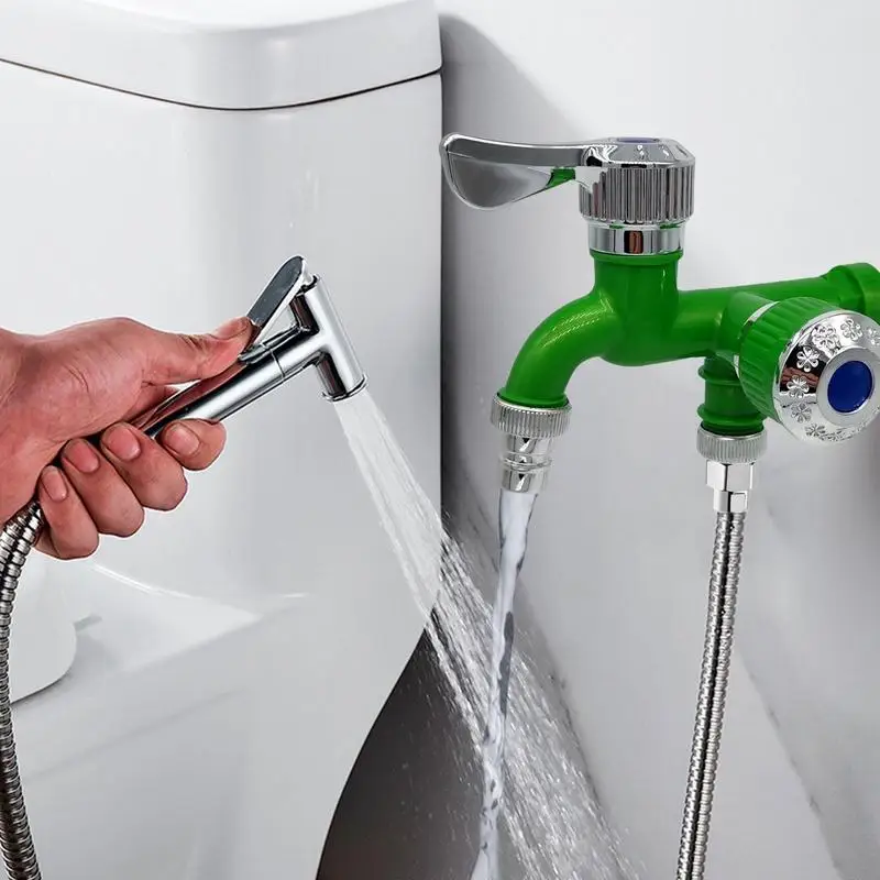 Grifo de doble salida para lavabo de baño, grifo de agua para