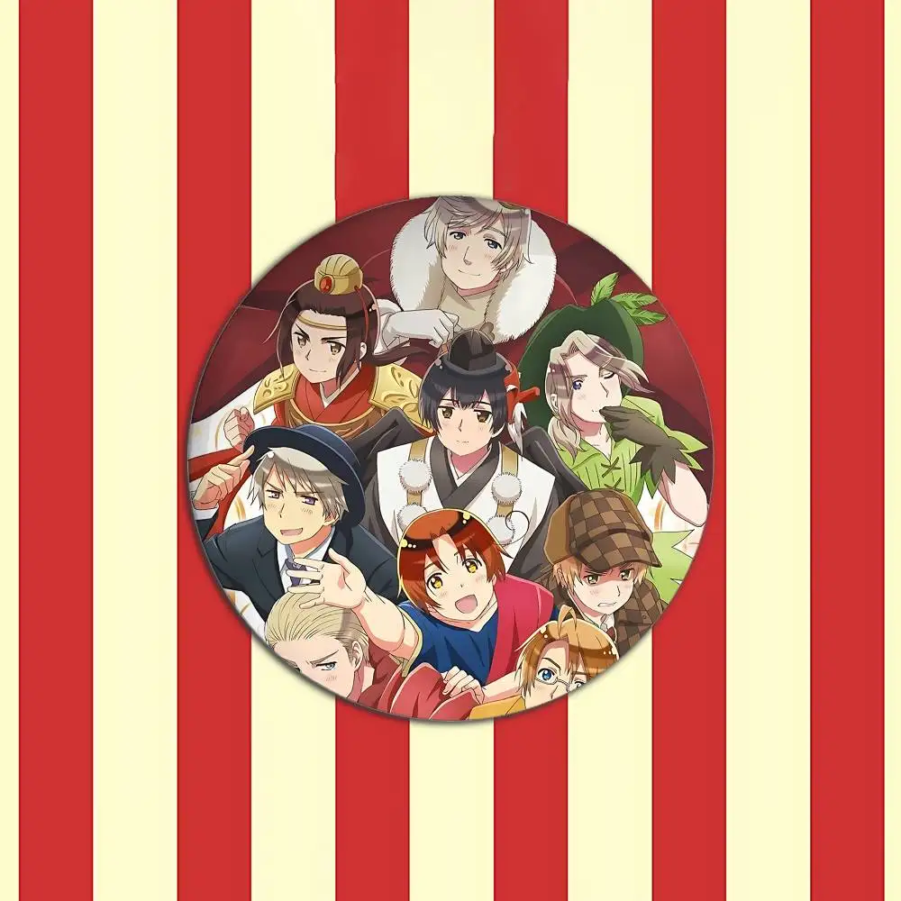 Hetalia World Stars Anime Metal Badge Brooch