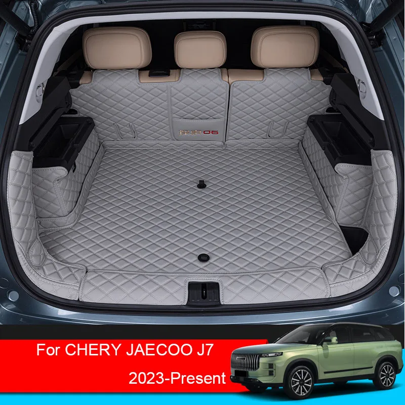 Cuero Artificial Resistente Agua Alfombrilla De Maletero Para Chery Jaecoo J7 2023-2024 - Cuero Artificial, Resistente Al Agua Accesorios Para Chery