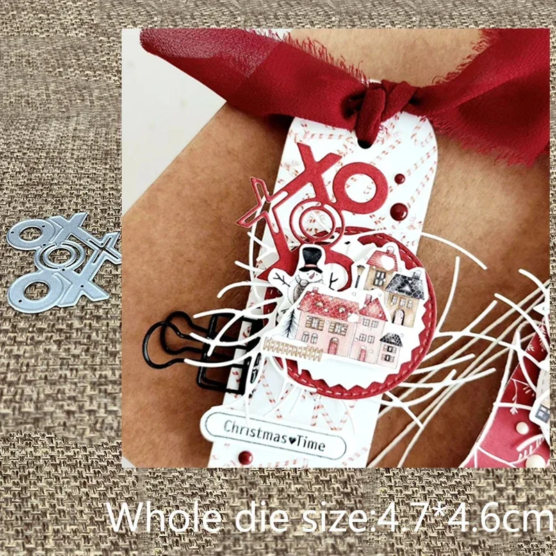 Новый дизайн, металлический трафарет, форма для высечки букв XOXO, украшение для скрапбукинга, высечка для альбома, бумаги, тиснения